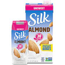 silk unsweetened almondmilk single