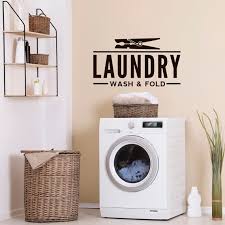 Wall Decal Quote Laundry Wash Fold