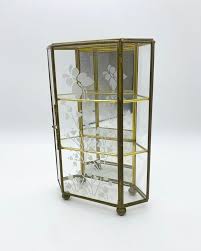 Glass Brass Display Cabinet