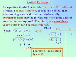 Radical Functions And Equations
