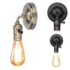 Retro Wall Lamp Light Holder Switch On