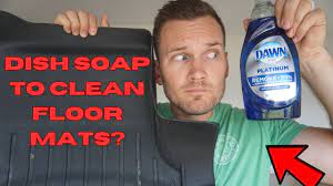 can dawn dish soap clean floor mats