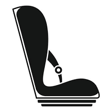 Baby Car Seat Icon Simple Style