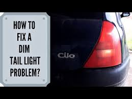 what causes dim tail lights and how to