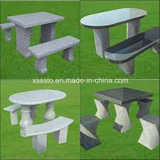 Outdoor Garden Granite Stone Tables And
