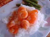 thai shrimp with coconut almond rice