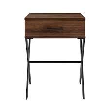 Check spelling or type a new query. Walker Edison Brin 18 X Leg 1 Drawer Metal And Wood Side Table Dark Walnut Bbf18bristdw Best Buy