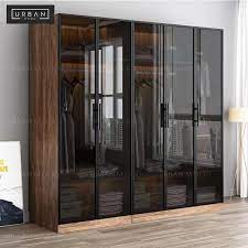 Dallas Modern Industrial Glass Wardrobe