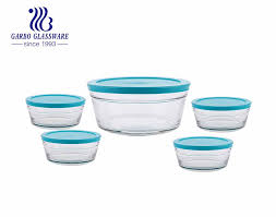 Five Pieces Glass Fruit Fresh Bowl Set