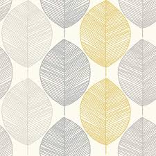 arthouse scandi leaf yellow paper