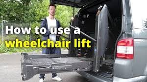 a wheelchair lift to get inside a van
