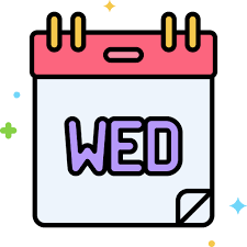 Wednesday - Free time and date icons