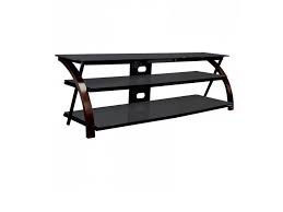 Sonora Curved Wood And Glass Tv Stand