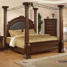 Queen beds wood and california king bed just right from rustic our selection of different styles such as the canopy bed dresser mirror night stand by roundhill furniture 247shopathome. Charmax Usa Beds B4801 Queen Canopy Bed Queen From Regal Furniture