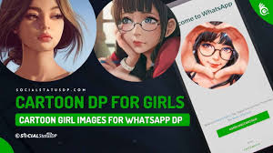 50 Beautiful Cartoon DP for Girls with Cartoon Girl Images for WhatsApp DP  | SocialStatusDP.com