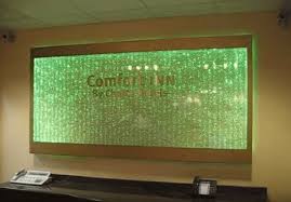 Custom Water Panel Bubble Wall With Led