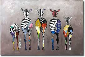 Zebra Acrylic Canvas Oil Painting