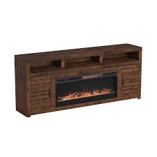 Brown Tv Stand With Electric Fireplace