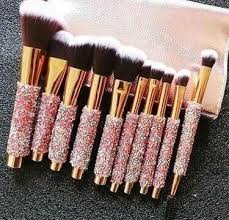 beautiful glitter makeup brush set of