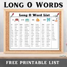 131 long o vowel sound words free