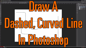 draw a dashed curved line in photo