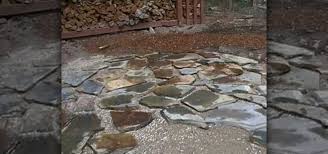 a flagstone patio landscaping