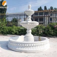 White Marble Fountain With Bead