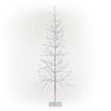 pre lit silver foil tree
