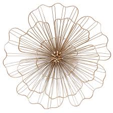At Home Gold Wire Flower Wall Decor 20