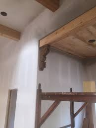 staining box beams and wood on the cealing