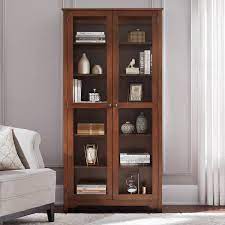 Walnut Brown Wood Bookcase