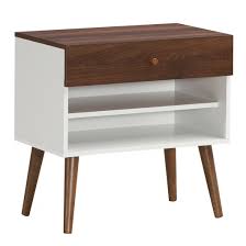 Find floating shelves with drawer. Nightstand With Drawer And Storage Shelves Bedside Table With Rubber Wood Legs Mid Century Accent Side Table Multipurpose End Table For Living Room Bedroom Hallway Costway