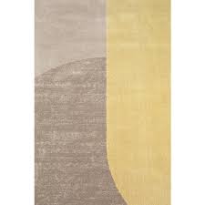 hilton round carpet 240 grey yellow