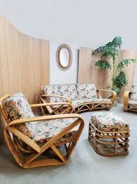 vine rattan bamboo living room set