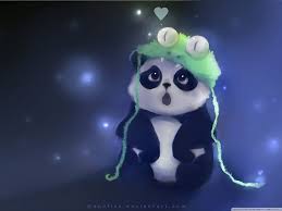 cute panda bubble hd wallpaper