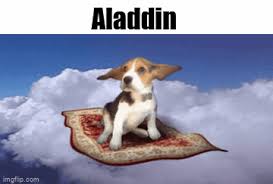 beagle on the flying magic carpet flip