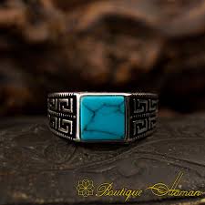 small square turquoise ring boutique