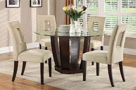 Contemporary Round Glass Dining Table