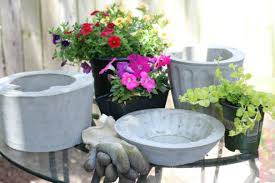 over on ehow diy cement flower pots