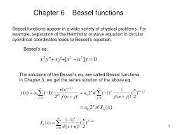 Ppt Chapter 6 Bessel Functions