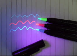 Three Color Invisible Ink Pen Permanent Uv Marker Idea For Used In Clothing Industry And Shoemaking Industry Black Light Markers Gifts For Kids Uv Black Light