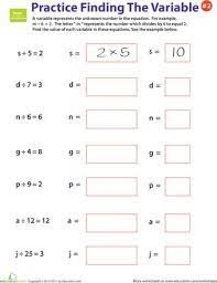 pre algebra worksheets