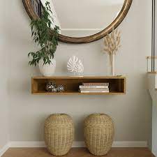 Floating Console Table Built In Solid