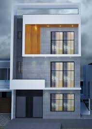 modern house plan front elevation