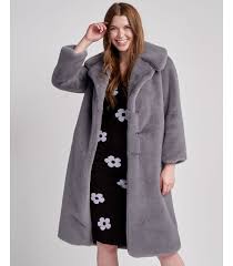 Paris Grey Faux Fur Coat W Nter