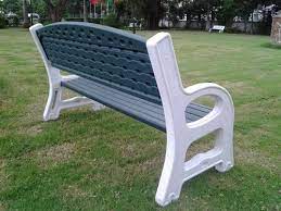 With Arm Rest 3 Seater Plastic Garden Bench