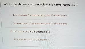 44 autosomes 1 x chromosome