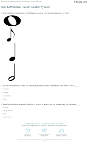 For music notes, there are two: Quiz Worksheet Music Notation Symbols Study Com