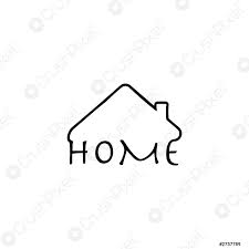 Use this modern house silhouette 1 svg for crafts or your graphic desi Lineares Haus Silhouette Typografie Logo Design Stock Vektor Illustration Isoliert Stock Vektorgrafi Crushpixel