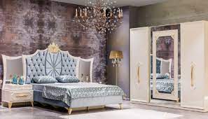 Great savings & free delivery / collection on many items. Casa Padrino Luxury Baroque Bedroom Set Blue White Gold 1 Double Bed With Headboard 2 Bedside Tables With Mirror Baroque Bedroom Furniture Noble Magnificent